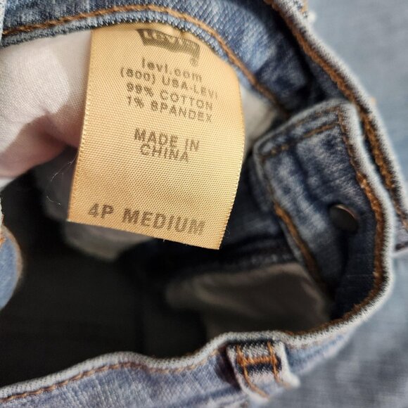 Levis 512 Jeans Womens 4 Petite Medium Blue Perfectly Slimming Bootcut Denim - Picture 10 of 15